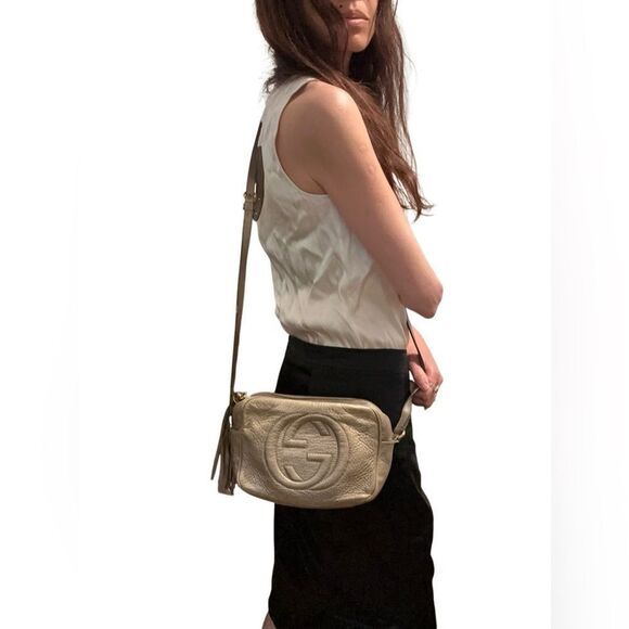 Gucci soho golden leather cross body bag - Picture 1 of 16